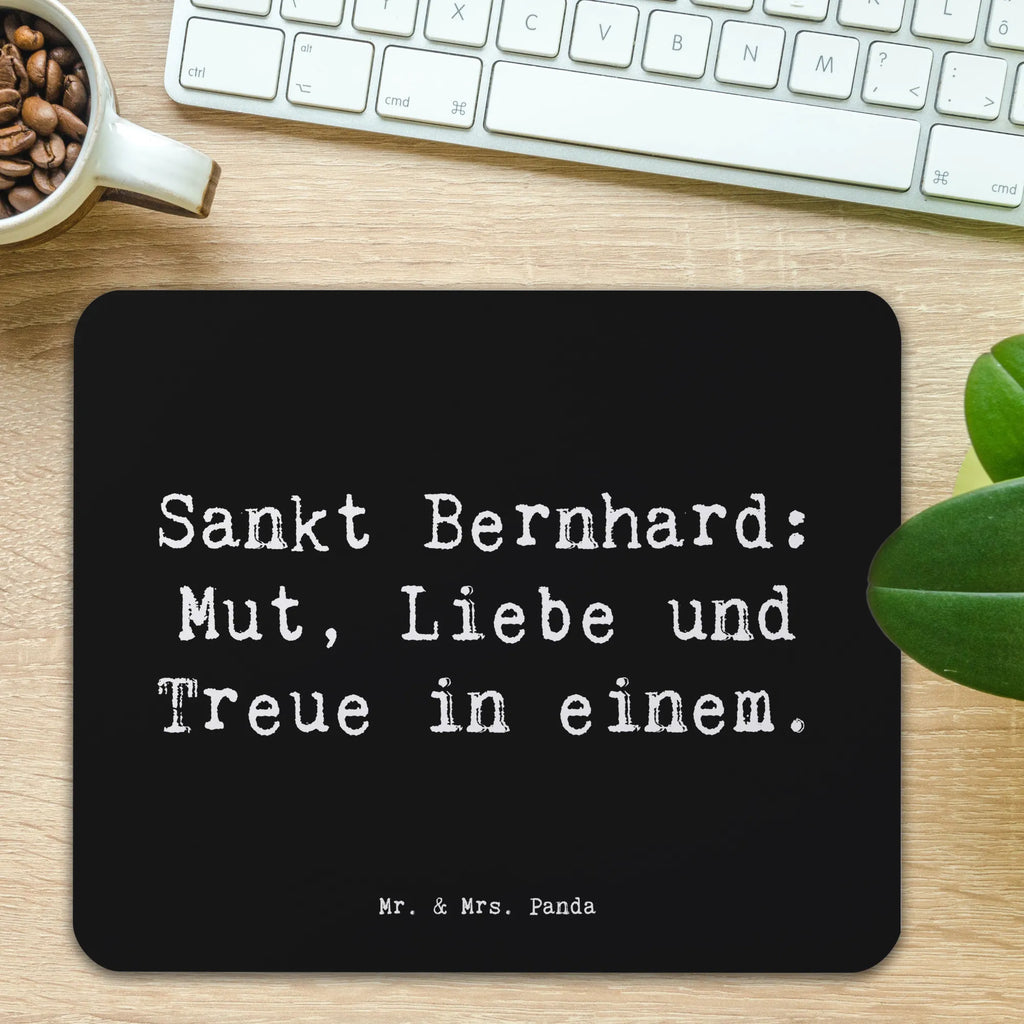 Mouse mat Saying Sankt Bernhard: Mut, Liebe und Treue in einem. Einzigartiges Mauspad, Büroausstattung, Mousepad, Mauspad, Designer Mauspad, Mauspad Büro, Arbeitszimmer, Computer zubehör, Mausunterlage, PC Zubehör, Hund, Hunderasse, Rassehund, Hundebesitzer, Geschenk, Tierfreund, Schenken, Welpe