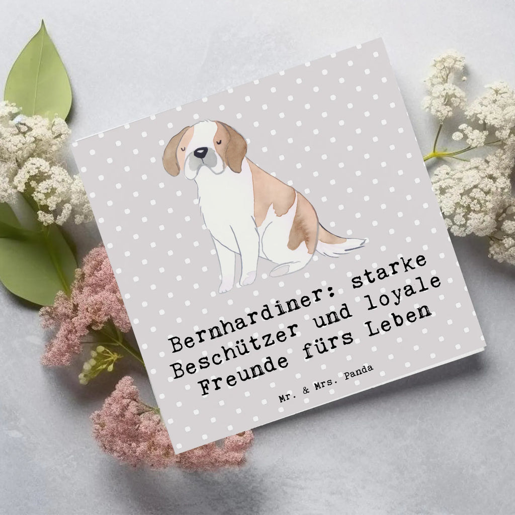 Deluxe Karte Bernhardiner Treue Geburtstagskarte, Hochzeitskarte, Karte, Hochwertige Grußkarte, Klappkarte, Einladungskarte, Hochwertige Klappkarte, Grußkarte, Glückwunschkarte, Hund, Hunderasse, Rassehund, Hundebesitzer, Geschenk, Tierfreund, Schenken, Welpe