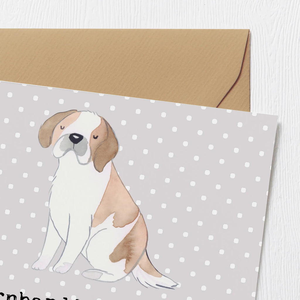 Deluxe Karte Bernhardiner Treue Geburtstagskarte, Hochzeitskarte, Karte, Hochwertige Grußkarte, Klappkarte, Einladungskarte, Hochwertige Klappkarte, Grußkarte, Glückwunschkarte, Hund, Hunderasse, Rassehund, Hundebesitzer, Geschenk, Tierfreund, Schenken, Welpe