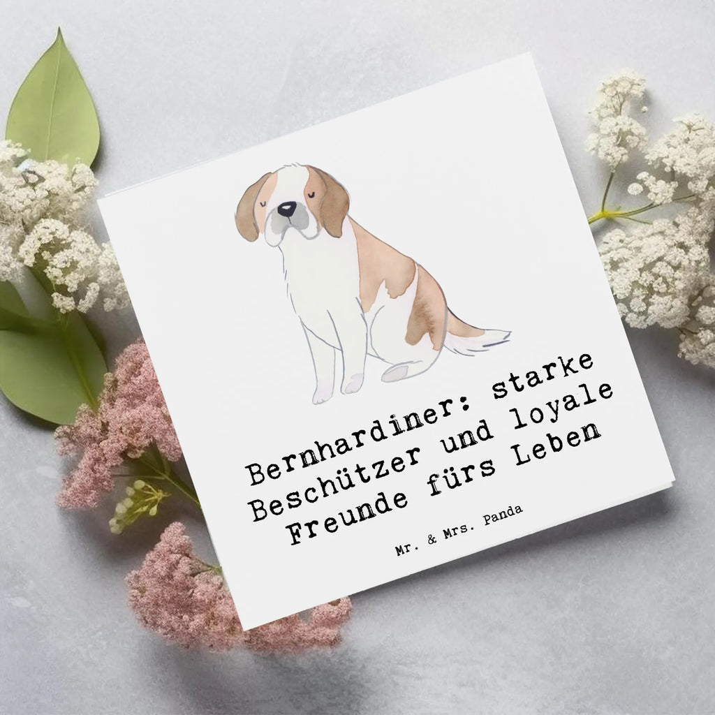 Deluxe Karte Bernhardiner Treue Geburtstagskarte, Hochzeitskarte, Karte, Hochwertige Grußkarte, Klappkarte, Einladungskarte, Hochwertige Klappkarte, Grußkarte, Glückwunschkarte, Hund, Hunderasse, Rassehund, Hundebesitzer, Geschenk, Tierfreund, Schenken, Welpe