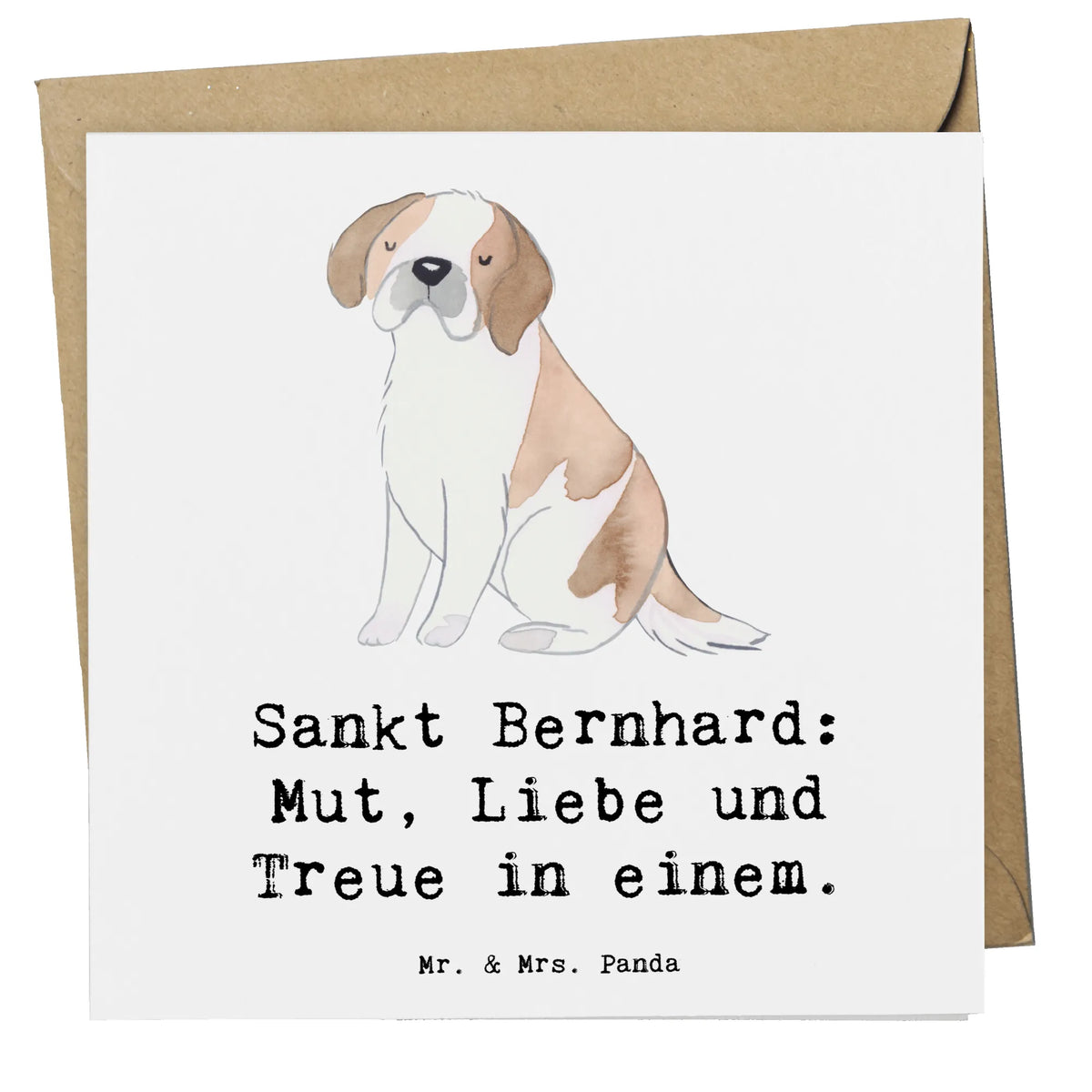 Deluxe Karte Sankt Bernhard doppelkarte, Grußkarte, Klappkarte, Glückwunschkarte, anlasskarte, faltkarte, Geschenk, Schenken, Hund, Hunderasse, Rassehund, Hundebesitzer, Tierfreund, Welpe