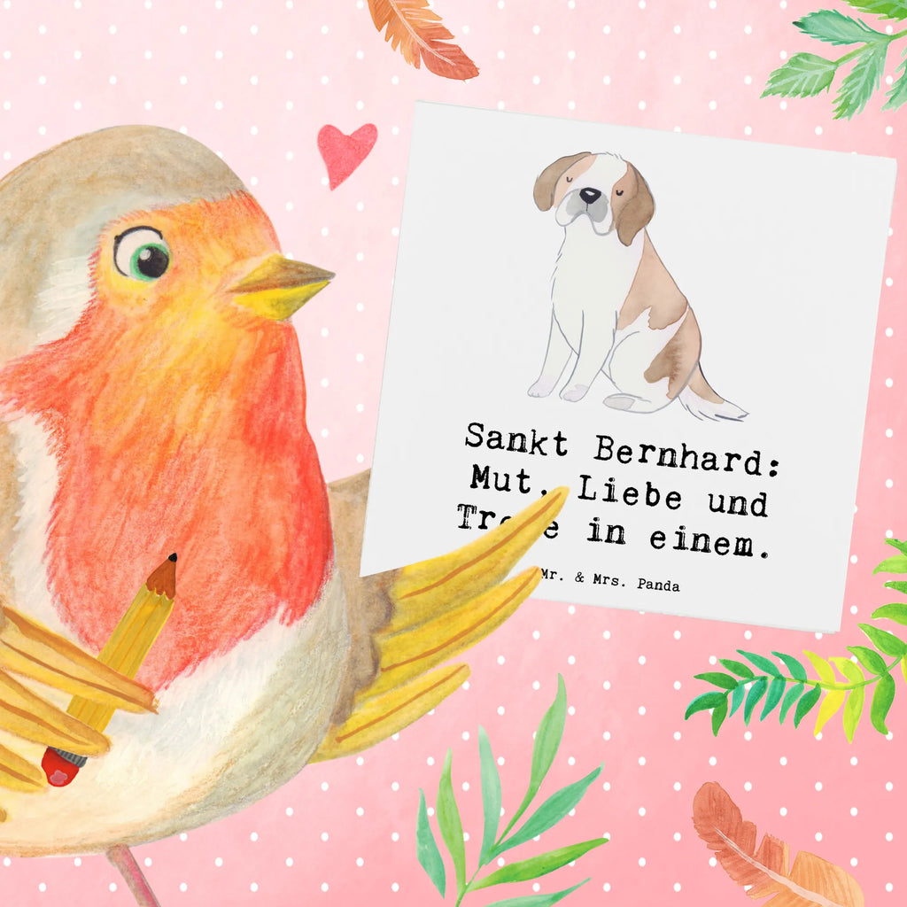 Deluxe Karte Sankt Bernhard Glückwunschkarte, Hochwertige Grußkarte, Einladungskarte, Hochwertige Klappkarte, Klappkarte, Karte, Grußkarte, Geburtstagskarte, Hochzeitskarte, Hund, Hunderasse, Rassehund, Hundebesitzer, Geschenk, Tierfreund, Schenken, Welpe