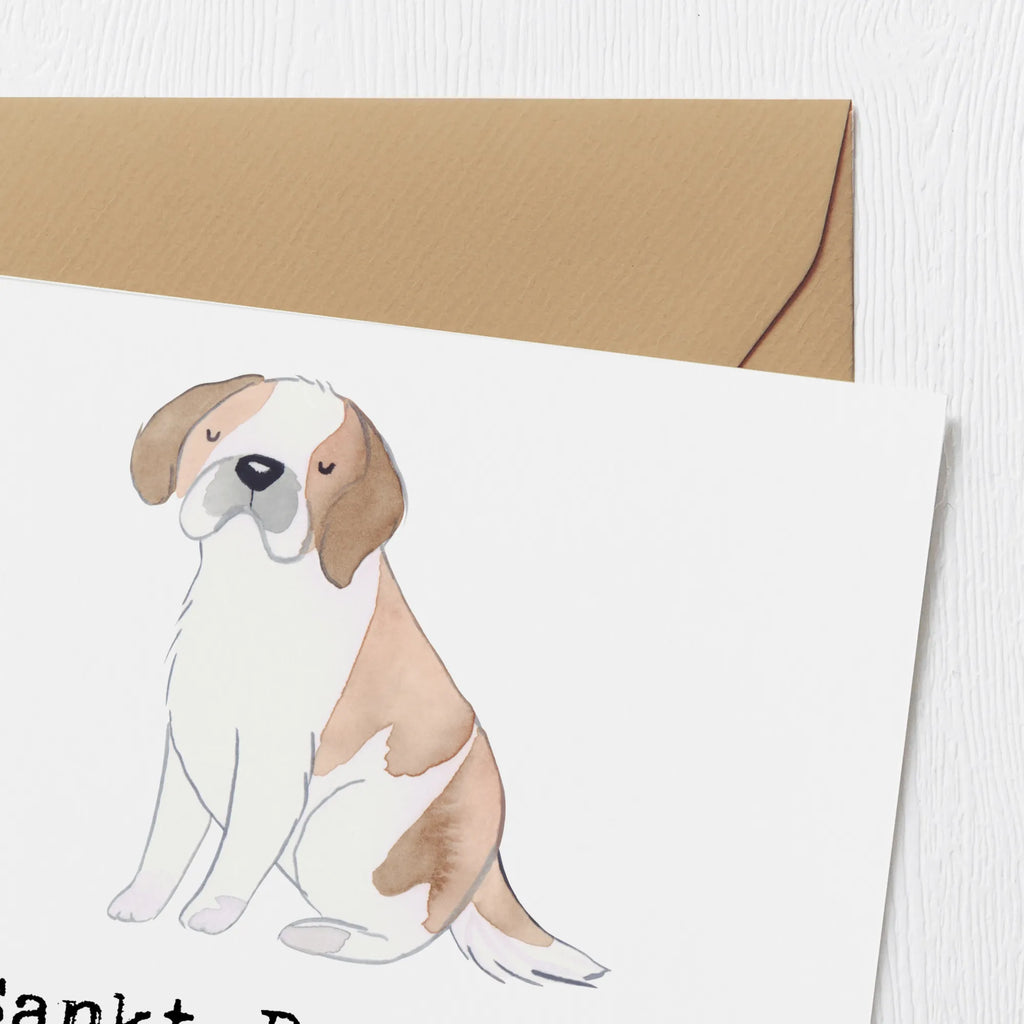 Deluxe Karte Sankt Bernhard Glückwunschkarte, Hochwertige Grußkarte, Einladungskarte, Hochwertige Klappkarte, Klappkarte, Karte, Grußkarte, Geburtstagskarte, Hochzeitskarte, Hund, Hunderasse, Rassehund, Hundebesitzer, Geschenk, Tierfreund, Schenken, Welpe