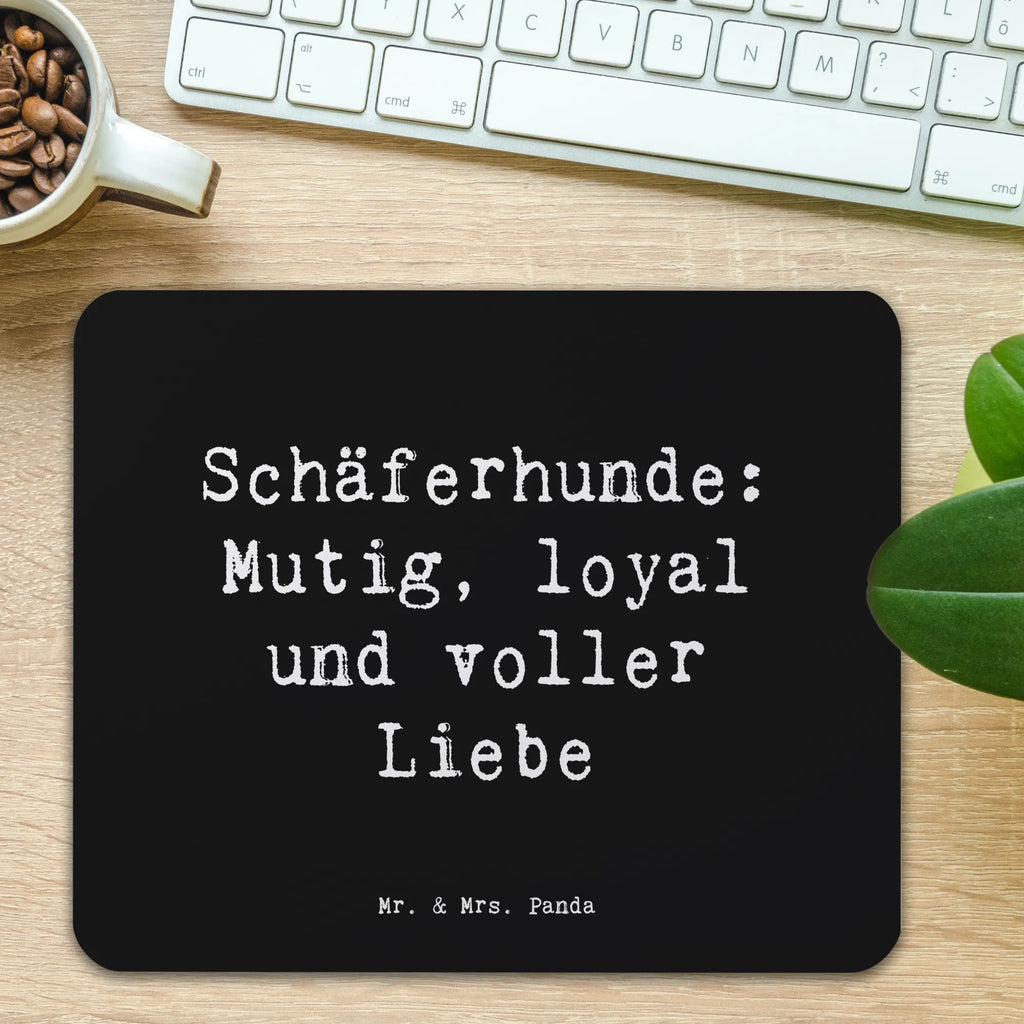 Mouse mat Saying Schäferhunde: Mutig, loyal und voller Liebe Computer zubehör, Arbeitszimmer, Mauspad, Mousepad, Mauspad Büro, Designer Mauspad, Einzigartiges Mauspad, Büroausstattung, PC Zubehör, Mausunterlage, Hund, Hunderasse, Rassehund, Hundebesitzer, Geschenk, Tierfreund, Schenken, Welpe
