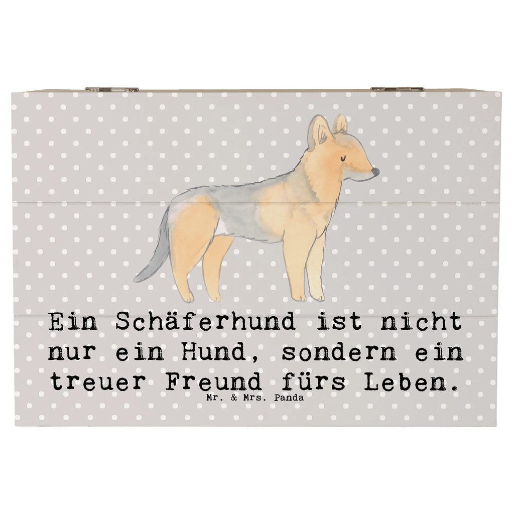 Holzkiste Schäferhund Freund Dekokiste, Schatulle, Aufbewahrungsbox, Holzkiste, Schatzkiste, Geschenkdose, XXL, Erinnerungsbox, Erinnerungskiste, Truhe, Kiste, Geschenkbox, Hund, Hunderasse, Rassehund, Hundebesitzer, Geschenk, Tierfreund, Schenken, Welpe