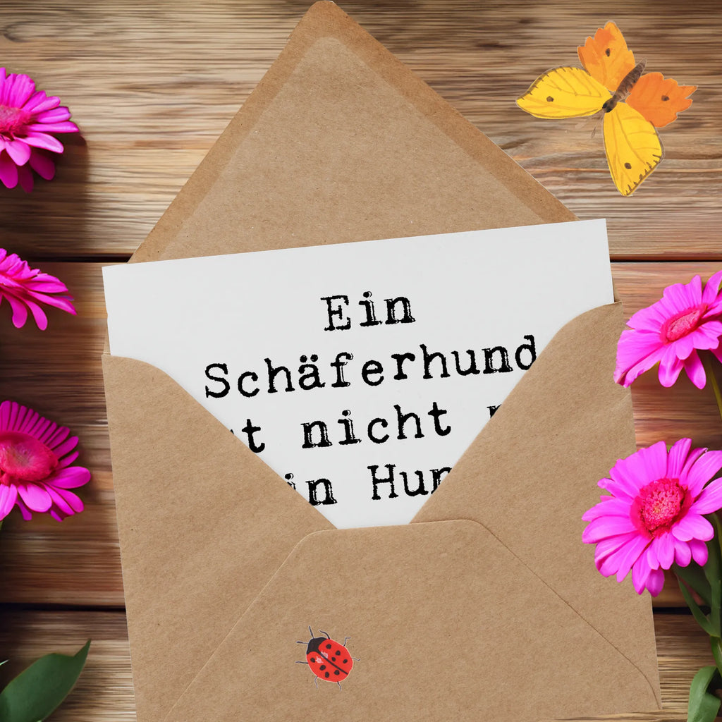 Deluxe Karte Spruch Schäferhund Freund Klappkarte, Hochzeitskarte, Hochwertige Grußkarte, Karte, Einladungskarte, Hochwertige Klappkarte, Geburtstagskarte, Grußkarte, Glückwunschkarte, Hund, Hunderasse, Rassehund, Hundebesitzer, Geschenk, Tierfreund, Schenken, Welpe
