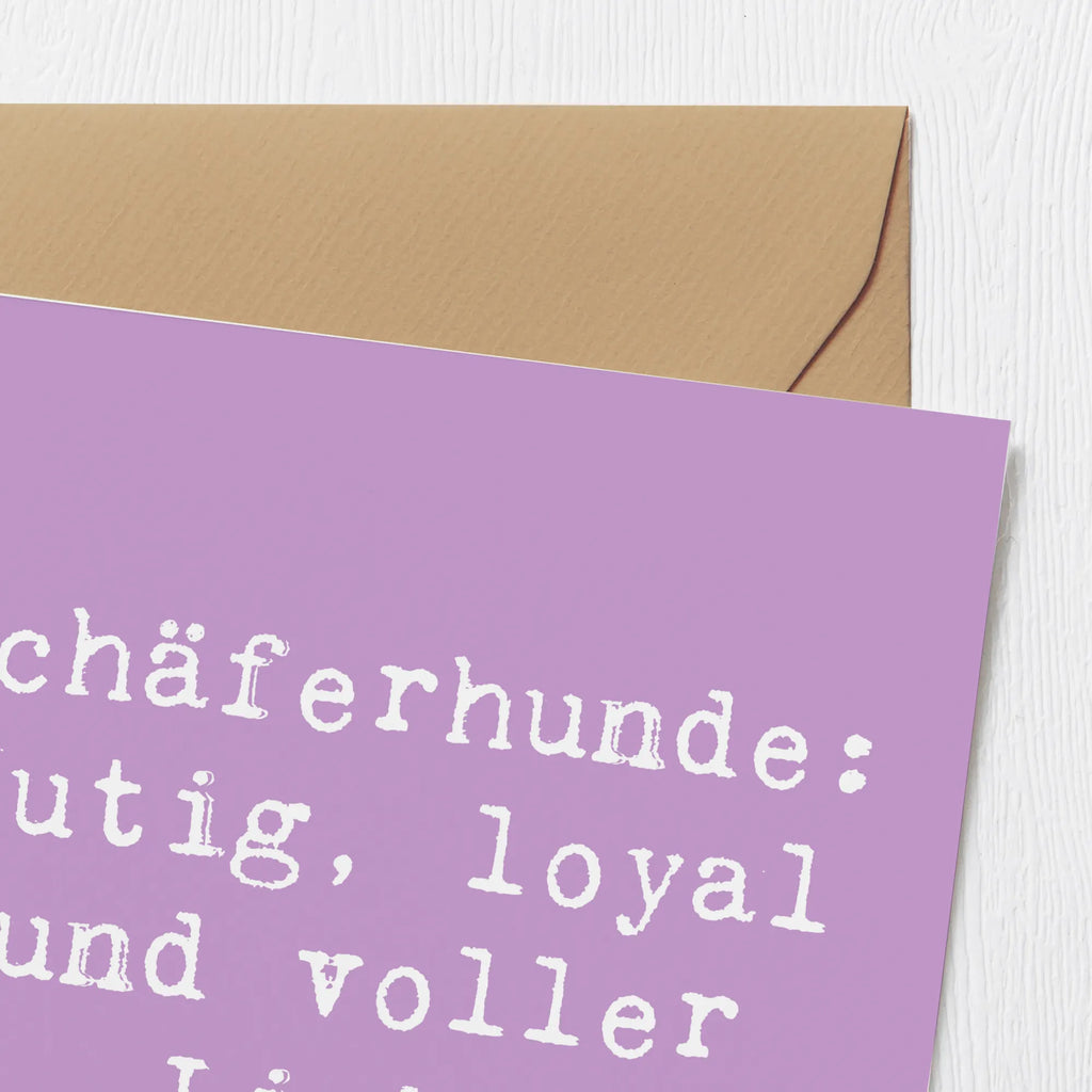Deluxe Karte Spruch Schäferhunde Freundschaft Geburtstagskarte, Klappkarte, Grußkarte, Karte, Glückwunschkarte, Hochwertige Klappkarte, Hochwertige Grußkarte, Hochzeitskarte, Einladungskarte, Hund, Hunderasse, Rassehund, Hundebesitzer, Geschenk, Tierfreund, Schenken, Welpe