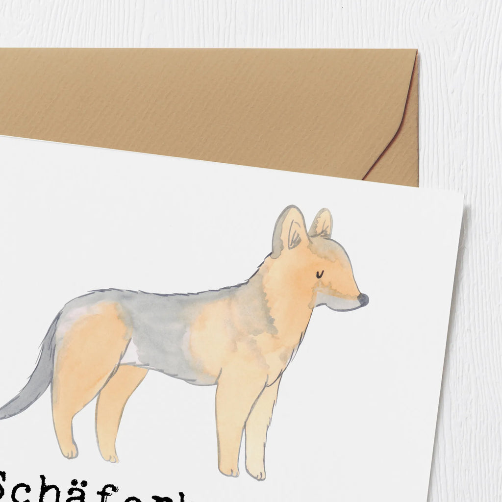 Deluxe Karte Schäferhund Gefährten Hochwertige Klappkarte, Karte, Klappkarte, Einladungskarte, Grußkarte, Glückwunschkarte, Hochwertige Grußkarte, Hochzeitskarte, Geburtstagskarte, Hund, Hunderasse, Rassehund, Hundebesitzer, Geschenk, Tierfreund, Schenken, Welpe
