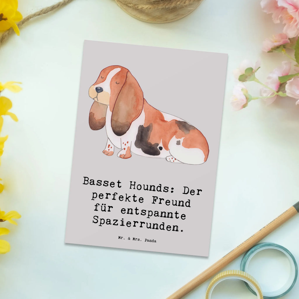 Postkarte Basset Hound Freund Karte, Geburtstagskarte, Dankeskarte, Ansichtskarte, Einladung Geburtstag, Grußkarte, Geschenkkarte, Ansichtskarten, Einladungskarten Geburtstag, Einladung, Postkarte, Einladungskarte, Hund, Hunderasse, Rassehund, Hundebesitzer, Geschenk, Tierfreund, Schenken, Welpe