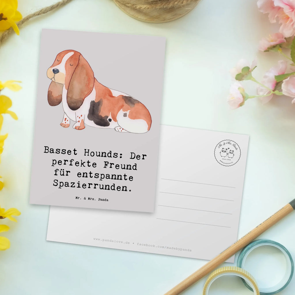 Postkarte Basset Hound Freund Karte, Geburtstagskarte, Dankeskarte, Ansichtskarte, Einladung Geburtstag, Grußkarte, Geschenkkarte, Ansichtskarten, Einladungskarten Geburtstag, Einladung, Postkarte, Einladungskarte, Hund, Hunderasse, Rassehund, Hundebesitzer, Geschenk, Tierfreund, Schenken, Welpe
