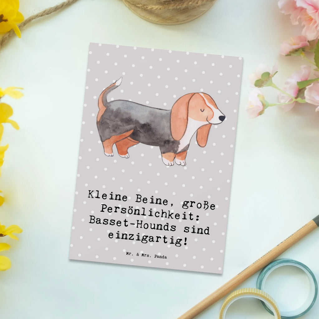 Postkarte Basset Hound Persönlichkeit Einladung, Einladungskarten Geburtstag, Karte, Geburtstagskarte, Geschenkkarte, Postkarte, Einladung Geburtstag, Ansichtskarte, Ansichtskarten, Grußkarte, Einladungskarte, Dankeskarte, Hund, Hunderasse, Rassehund, Hundebesitzer, Geschenk, Tierfreund, Schenken, Welpe
