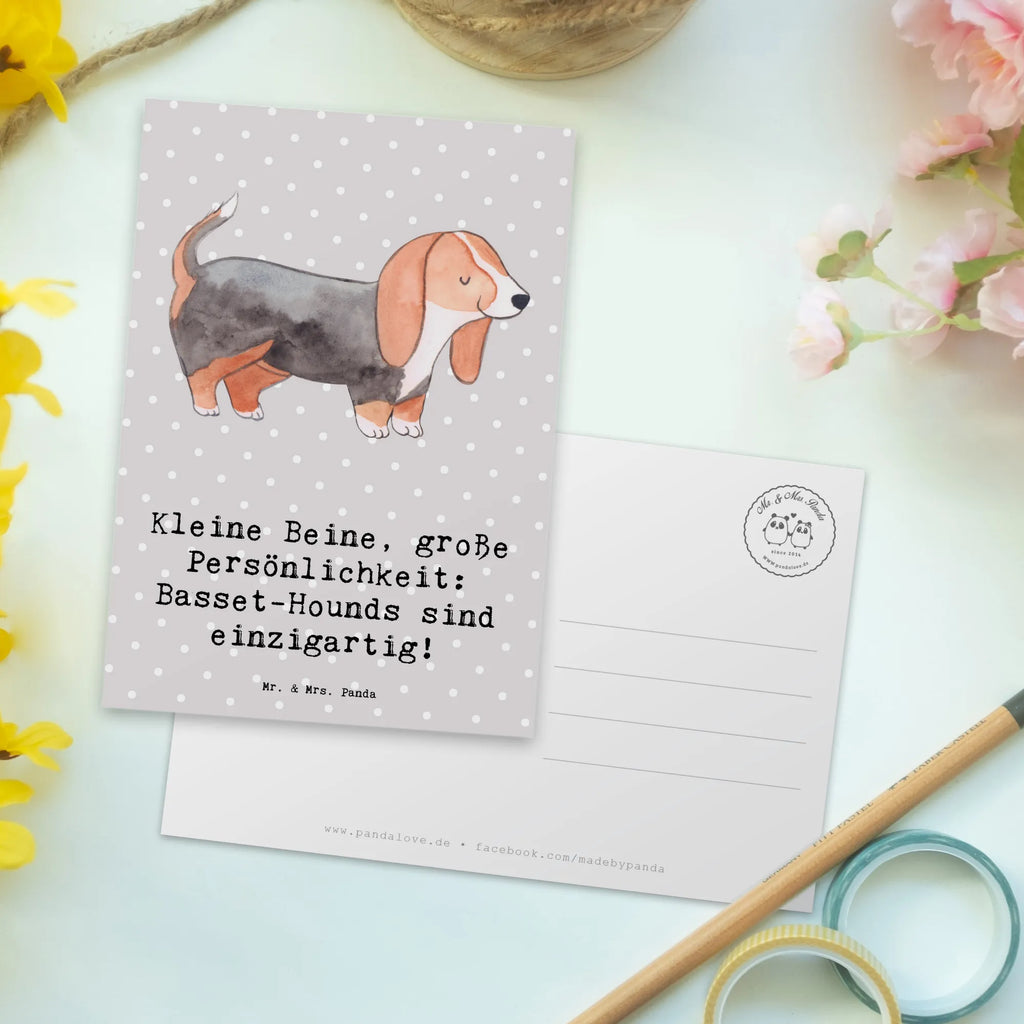 Postkarte Basset Hound Persönlichkeit Einladung, Einladungskarten Geburtstag, Karte, Geburtstagskarte, Geschenkkarte, Postkarte, Einladung Geburtstag, Ansichtskarte, Ansichtskarten, Grußkarte, Einladungskarte, Dankeskarte, Hund, Hunderasse, Rassehund, Hundebesitzer, Geschenk, Tierfreund, Schenken, Welpe