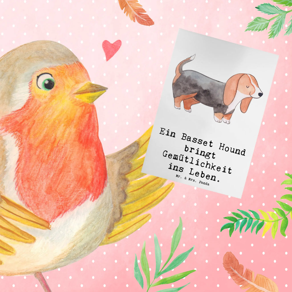 Greetings card Ein Basset Hound bringt Gemütlichkeit ins Leben. Glückwunschkarte, Karte, Einladungskarte, Klappkarte, Hochzeitskarte, Grußkarte, Geburtstagskarte, Ansichtskarten, Hund, Hunderasse, Rassehund, Hundebesitzer, Geschenk, Tierfreund, Schenken, Welpe