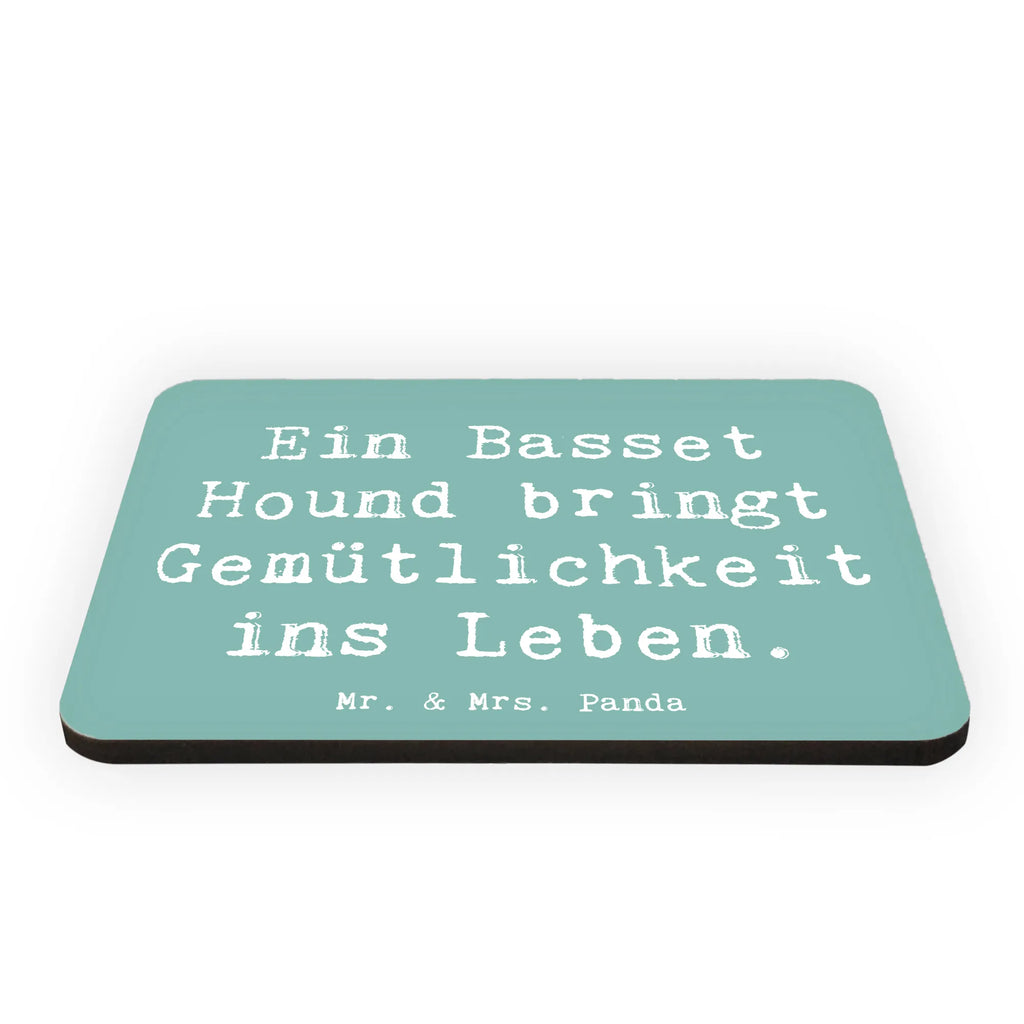 Magnet Saying Ein Basset Hound bringt Gemütlichkeit ins Leben. Motivmagnete, Kühlschrankmagnet, Kühlschrank Dekoration, Pinnwandmagnet, Dekomagnet, Notiz Magnet, Souvenir Magnet, Whiteboard Magnet, Hund, Hunderasse, Rassehund, Hundebesitzer, Geschenk, Tierfreund, Schenken, Welpe
