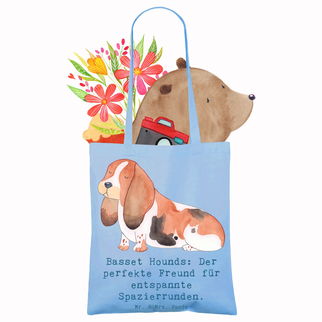 Tragetasche Basset Hound Freund Jutebeutel, Schultertasche, Shopper, Tasche, Strandtasche, Badetasche, Umhängetasche, Stofftasche, Beutel, Tragetasche, Laptoptasche, Jutetasche, Beuteltasche, Einkaufstüte, Stoffbeutel, Einkaufstasche, Hund, Hunderasse, Rassehund, Hundebesitzer, Geschenk, Tierfreund, Schenken, Welpe