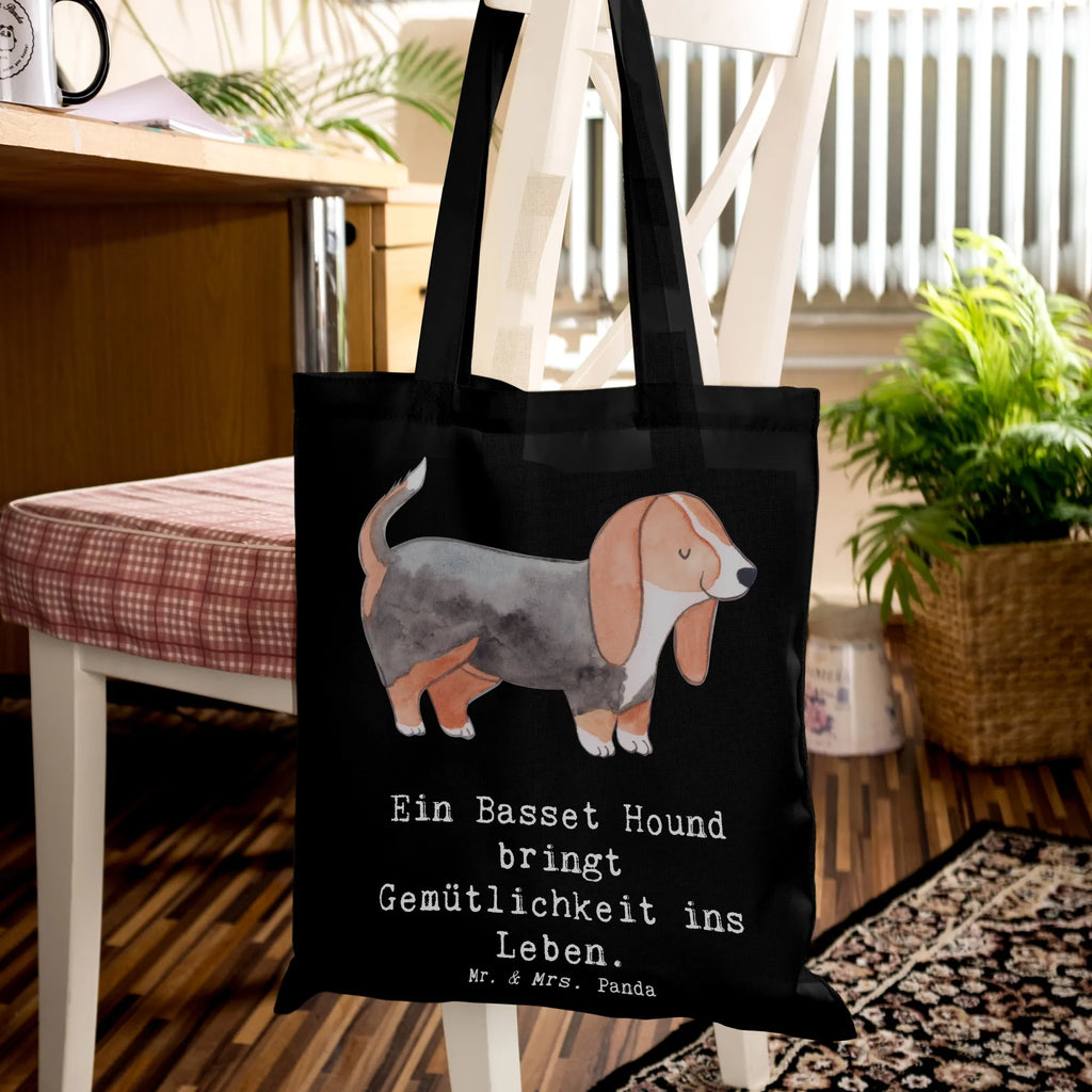 Tragetasche Basset Hound Gemütlichkeit Einkaufstasche, Tragetasche, Shopper, Umhängetasche, Jutetasche, Stoffbeutel, Schultertasche, Badetasche, Tasche, Einkaufstüte, Beutel, Laptoptasche, Jutebeutel, Beuteltasche, Strandtasche, Stofftasche, Hund, Hunderasse, Rassehund, Hundebesitzer, Geschenk, Tierfreund, Schenken, Welpe