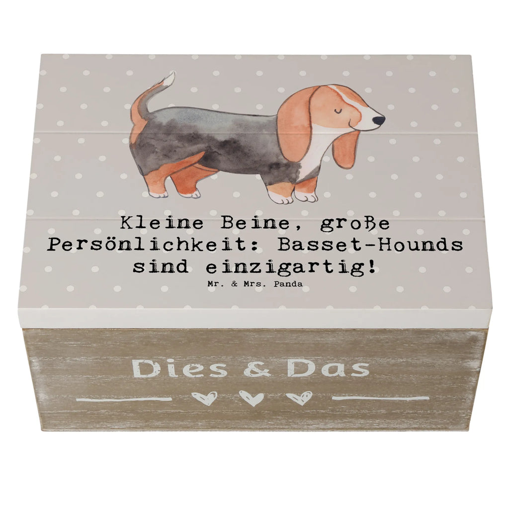 Wooden chest Kleine Beine, große Persönlichkeit: Basset-Hounds sind einzigartig! Schatulle, Kiste, Erinnerungskiste, Schatzkiste, Truhe, Dekokiste, Aufbewahrungsbox, Holzkiste, Geschenkbox, XXL, Erinnerungsbox, Geschenkdose, Hund, Hunderasse, Rassehund, Hundebesitzer, Geschenk, Tierfreund, Schenken, Welpe
