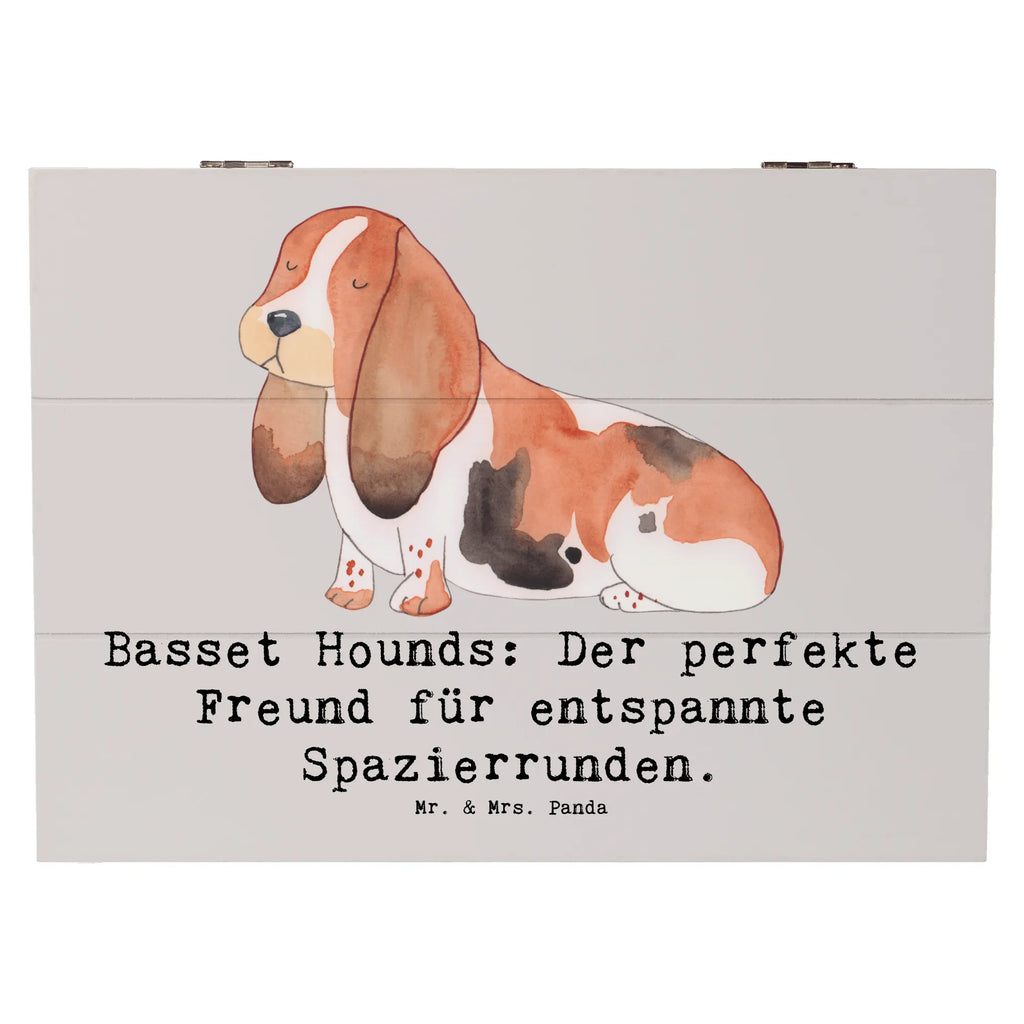 Wooden chest Basset Hounds: Der perfekte Freund für entspannte Spazierrunden. Dekokiste, Erinnerungsbox, Schatulle, Aufbewahrungsbox, Truhe, XXL, Erinnerungskiste, Holzkiste, Schatzkiste, Kiste, Geschenkbox, Geschenkdose, Hund, Hunderasse, Rassehund, Hundebesitzer, Geschenk, Tierfreund, Schenken, Welpe