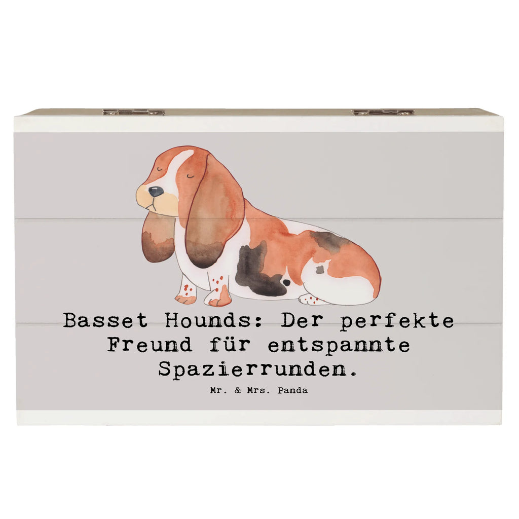 Wooden chest Basset Hounds: Der perfekte Freund für entspannte Spazierrunden. Dekokiste, Erinnerungsbox, Schatulle, Aufbewahrungsbox, Truhe, XXL, Erinnerungskiste, Holzkiste, Schatzkiste, Kiste, Geschenkbox, Geschenkdose, Hund, Hunderasse, Rassehund, Hundebesitzer, Geschenk, Tierfreund, Schenken, Welpe