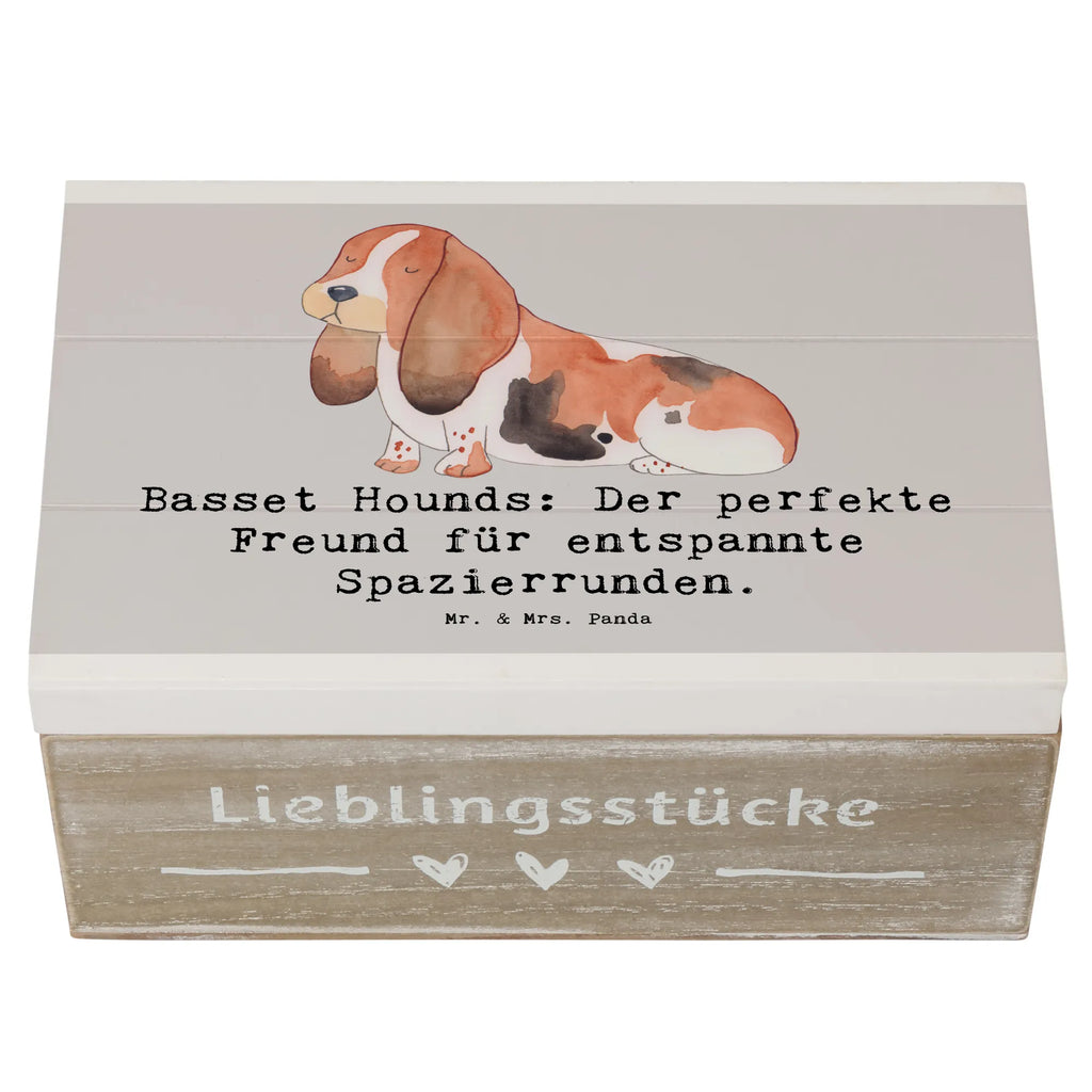 Wooden chest Basset Hounds: Der perfekte Freund für entspannte Spazierrunden. Dekokiste, Erinnerungsbox, Schatulle, Aufbewahrungsbox, Truhe, XXL, Erinnerungskiste, Holzkiste, Schatzkiste, Kiste, Geschenkbox, Geschenkdose, Hund, Hunderasse, Rassehund, Hundebesitzer, Geschenk, Tierfreund, Schenken, Welpe