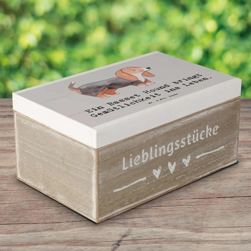 Holzkiste Basset Hound Gemütlichkeit Holzkiste, Erinnerungskiste, Geschenkbox, Geschenkdose, Kiste, Schatzkiste, Erinnerungsbox, Aufbewahrungsbox, Schatulle, Dekokiste, Truhe, XXL, Hund, Hunderasse, Rassehund, Hundebesitzer, Geschenk, Tierfreund, Schenken, Welpe