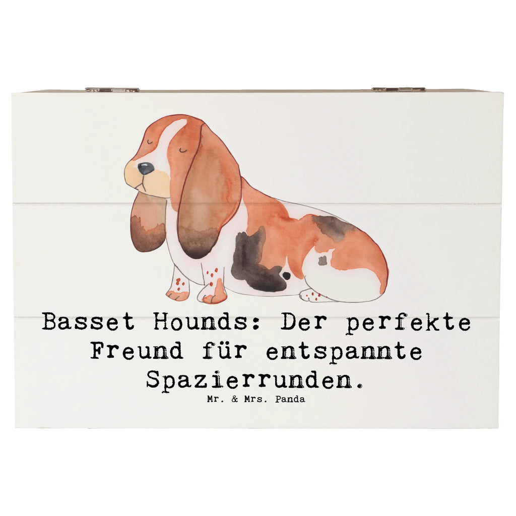 Wooden chest Basset Hounds: Der perfekte Freund für entspannte Spazierrunden. Dekokiste, Erinnerungsbox, Schatulle, Aufbewahrungsbox, Truhe, XXL, Erinnerungskiste, Holzkiste, Schatzkiste, Kiste, Geschenkbox, Geschenkdose, Hund, Hunderasse, Rassehund, Hundebesitzer, Geschenk, Tierfreund, Schenken, Welpe