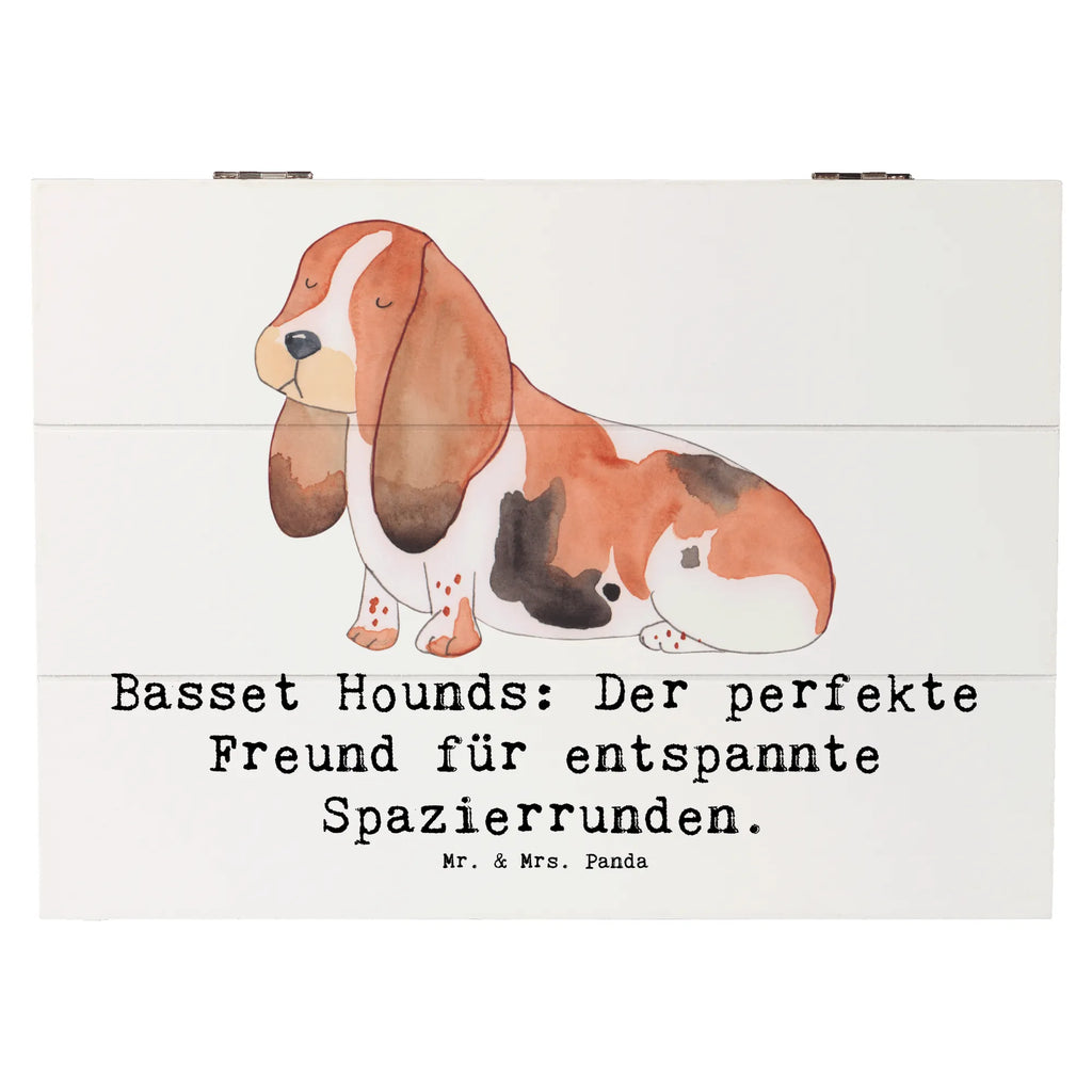 Wooden chest Basset Hounds: Der perfekte Freund für entspannte Spazierrunden. Dekokiste, Erinnerungsbox, Schatulle, Aufbewahrungsbox, Truhe, XXL, Erinnerungskiste, Holzkiste, Schatzkiste, Kiste, Geschenkbox, Geschenkdose, Hund, Hunderasse, Rassehund, Hundebesitzer, Geschenk, Tierfreund, Schenken, Welpe