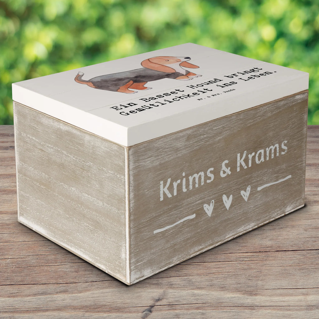 Holzkiste Basset Hound Gemütlichkeit Holzkiste, Erinnerungskiste, Geschenkbox, Geschenkdose, Kiste, Schatzkiste, Erinnerungsbox, Aufbewahrungsbox, Schatulle, Dekokiste, Truhe, XXL, Hund, Hunderasse, Rassehund, Hundebesitzer, Geschenk, Tierfreund, Schenken, Welpe
