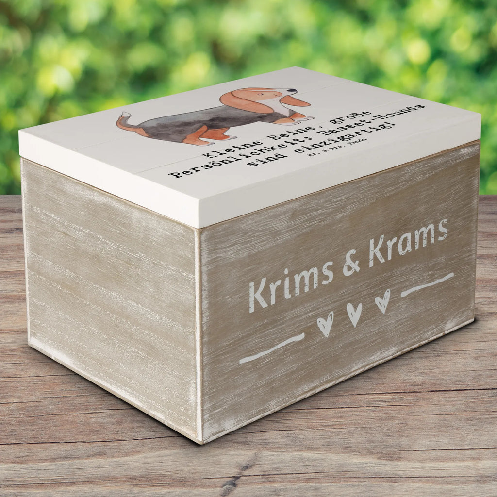 Wooden chest Kleine Beine, große Persönlichkeit: Basset-Hounds sind einzigartig! Schatulle, Kiste, Erinnerungskiste, Schatzkiste, Truhe, Dekokiste, Aufbewahrungsbox, Holzkiste, Geschenkbox, XXL, Erinnerungsbox, Geschenkdose, Hund, Hunderasse, Rassehund, Hundebesitzer, Geschenk, Tierfreund, Schenken, Welpe