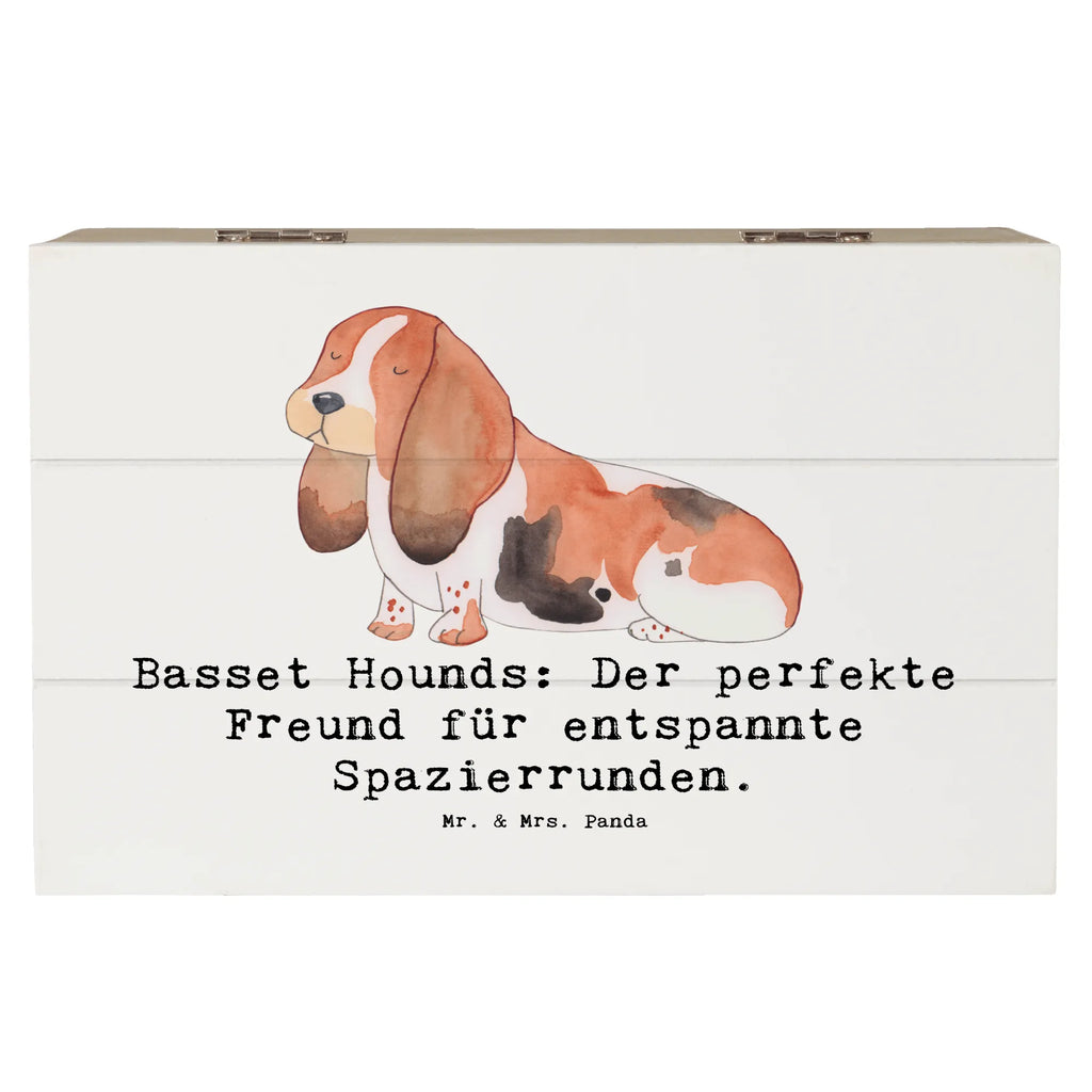 Wooden chest Basset Hounds: Der perfekte Freund für entspannte Spazierrunden. Dekokiste, Erinnerungsbox, Schatulle, Aufbewahrungsbox, Truhe, XXL, Erinnerungskiste, Holzkiste, Schatzkiste, Kiste, Geschenkbox, Geschenkdose, Hund, Hunderasse, Rassehund, Hundebesitzer, Geschenk, Tierfreund, Schenken, Welpe
