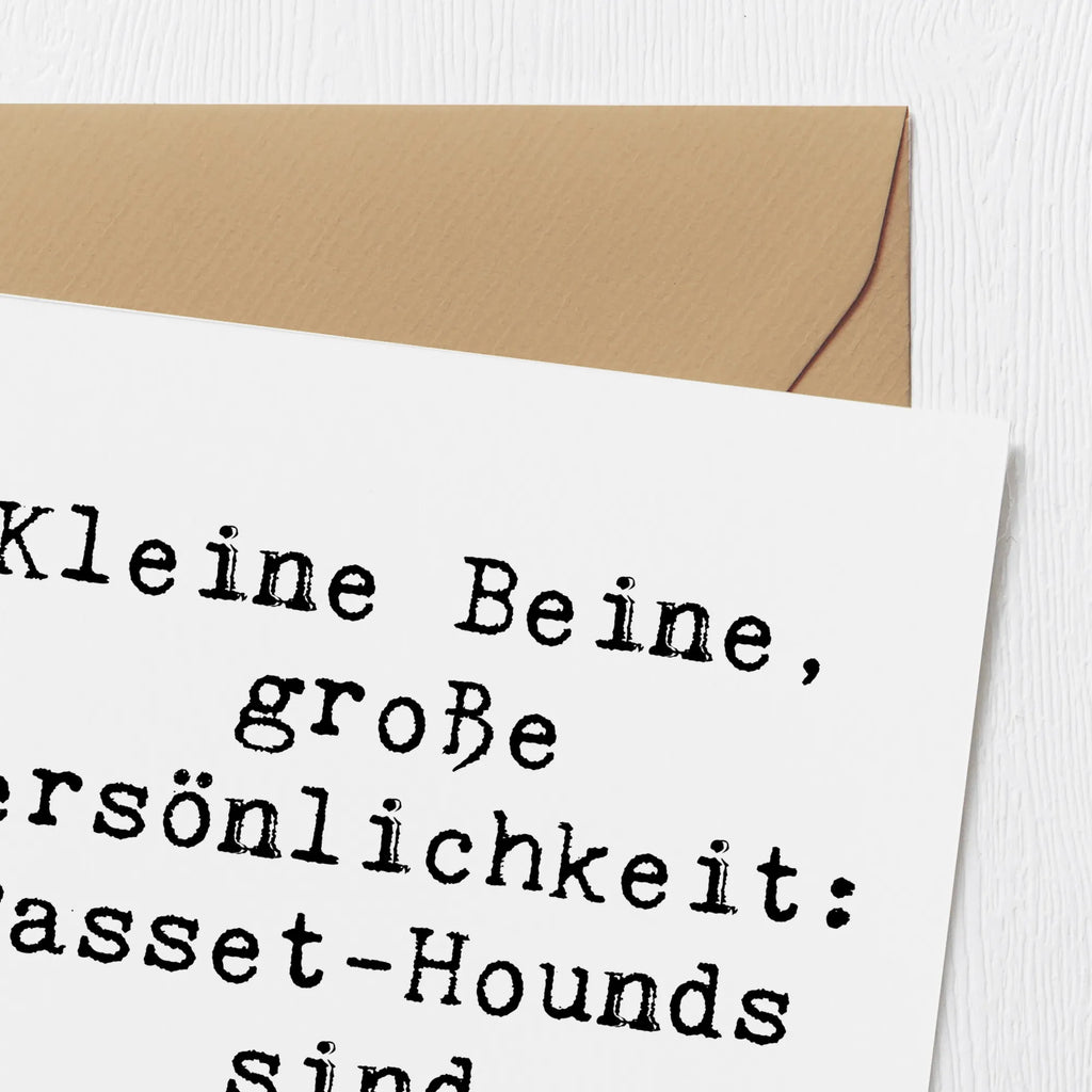 Deluxe Karte Spruch Basset Hound Persönlichkeit Hochzeitskarte, Klappkarte, Glückwunschkarte, Hochwertige Grußkarte, Karte, Einladungskarte, Grußkarte, Geburtstagskarte, Hochwertige Klappkarte, Hund, Hunderasse, Rassehund, Hundebesitzer, Geschenk, Tierfreund, Schenken, Welpe