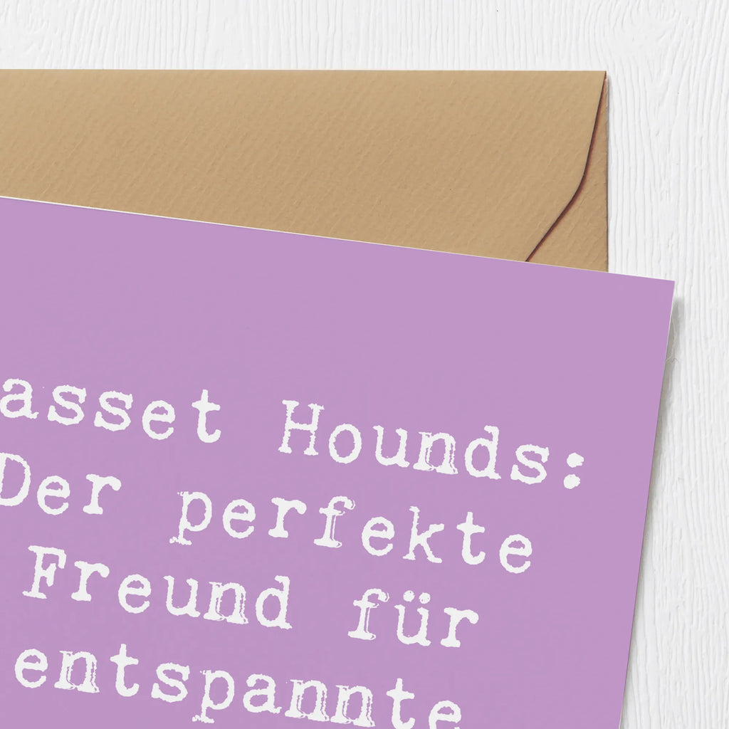 Deluxe Karte Spruch Basset Hound Freund Grußkarte, Hochwertige Klappkarte, Einladungskarte, Geburtstagskarte, Hochwertige Grußkarte, Hochzeitskarte, Klappkarte, Karte, Glückwunschkarte, Hund, Hunderasse, Rassehund, Hundebesitzer, Geschenk, Tierfreund, Schenken, Welpe