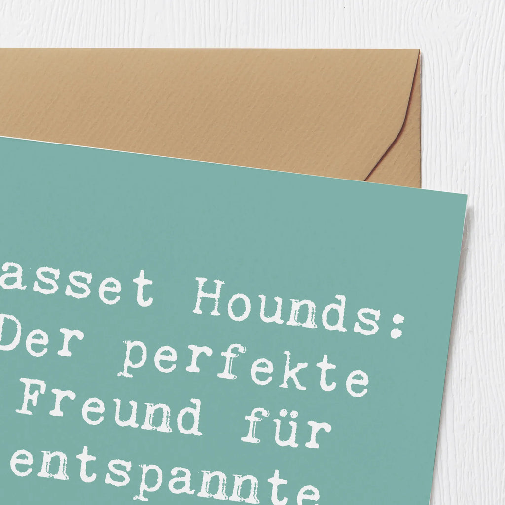 Deluxe Karte Spruch Basset Hound Freund Grußkarte, Hochwertige Klappkarte, Einladungskarte, Geburtstagskarte, Hochwertige Grußkarte, Hochzeitskarte, Klappkarte, Karte, Glückwunschkarte, Hund, Hunderasse, Rassehund, Hundebesitzer, Geschenk, Tierfreund, Schenken, Welpe
