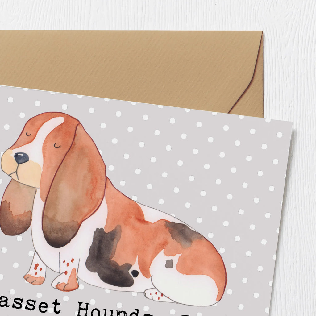 Deluxe Karte Basset Hound Freund Hochwertige Klappkarte, Karte, Klappkarte, Geburtstagskarte, Hochwertige Grußkarte, Einladungskarte, Glückwunschkarte, Grußkarte, Hochzeitskarte, Hund, Hunderasse, Rassehund, Hundebesitzer, Geschenk, Tierfreund, Schenken, Welpe