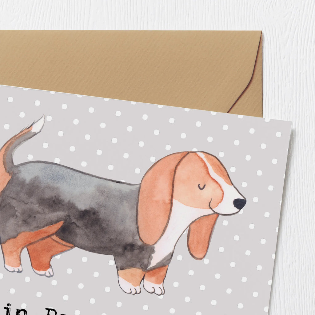 Deluxe Karte Basset Hound Gemütlichkeit Hochwertige Klappkarte, Klappkarte, Glückwunschkarte, Einladungskarte, Hochzeitskarte, Hochwertige Grußkarte, Karte, Geburtstagskarte, Grußkarte, Hund, Hunderasse, Rassehund, Hundebesitzer, Geschenk, Tierfreund, Schenken, Welpe