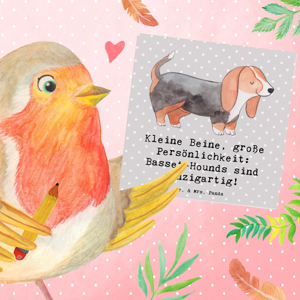 Deluxe Karte Basset Hound Persönlichkeit Hochzeitskarte, Karte, Klappkarte, Grußkarte, Hochwertige Klappkarte, Hochwertige Grußkarte, Glückwunschkarte, Einladungskarte, Geburtstagskarte, Hund, Hunderasse, Rassehund, Hundebesitzer, Geschenk, Tierfreund, Schenken, Welpe
