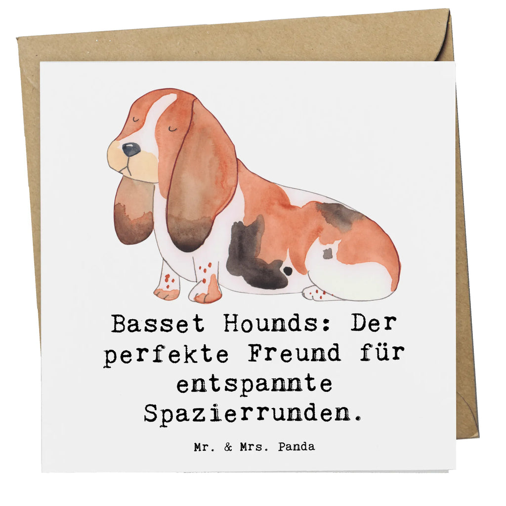 Deluxe Karte Basset Hound Freund Hochwertige Klappkarte, Karte, Klappkarte, Geburtstagskarte, Hochwertige Grußkarte, Einladungskarte, Glückwunschkarte, Grußkarte, Hochzeitskarte, Hund, Hunderasse, Rassehund, Hundebesitzer, Geschenk, Tierfreund, Schenken, Welpe