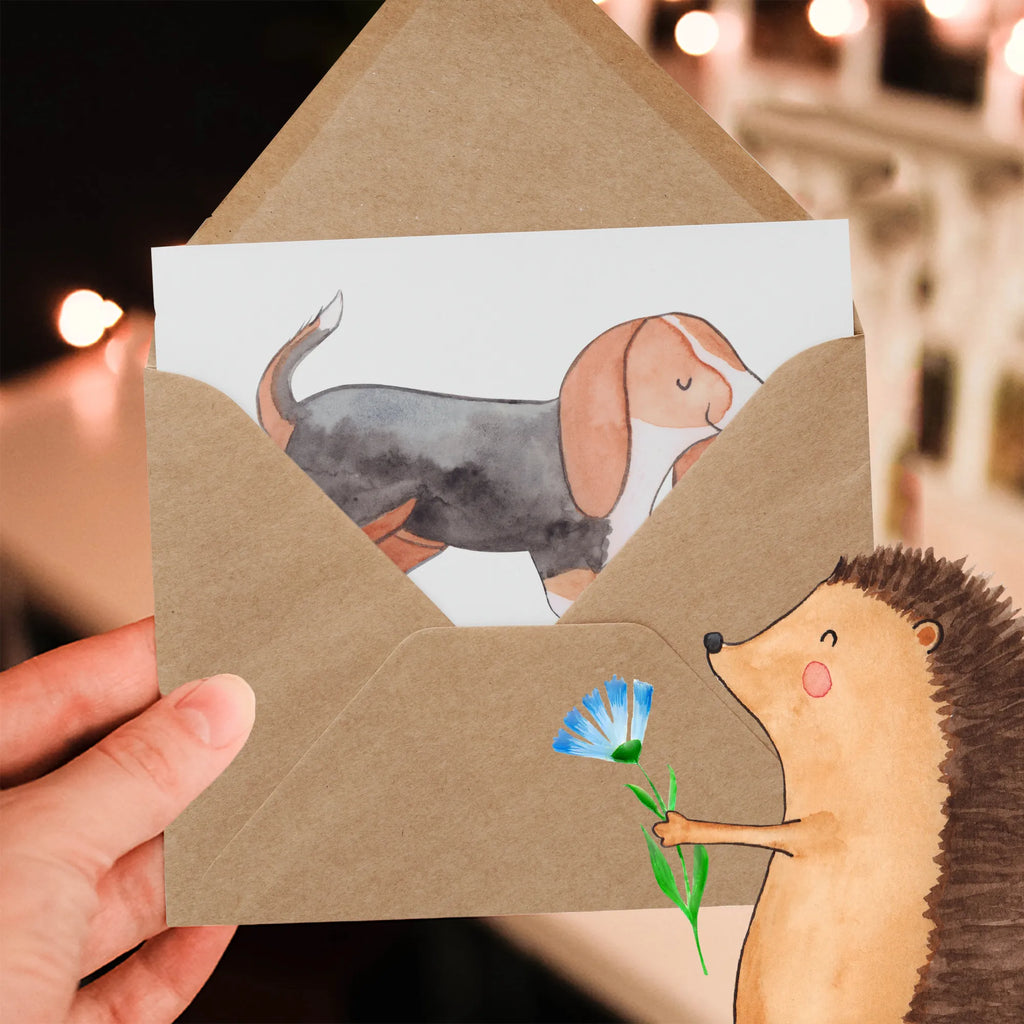 Deluxe Karte Basset Hound Persönlichkeit Hochzeitskarte, Karte, Klappkarte, Grußkarte, Hochwertige Klappkarte, Hochwertige Grußkarte, Glückwunschkarte, Einladungskarte, Geburtstagskarte, Hund, Hunderasse, Rassehund, Hundebesitzer, Geschenk, Tierfreund, Schenken, Welpe