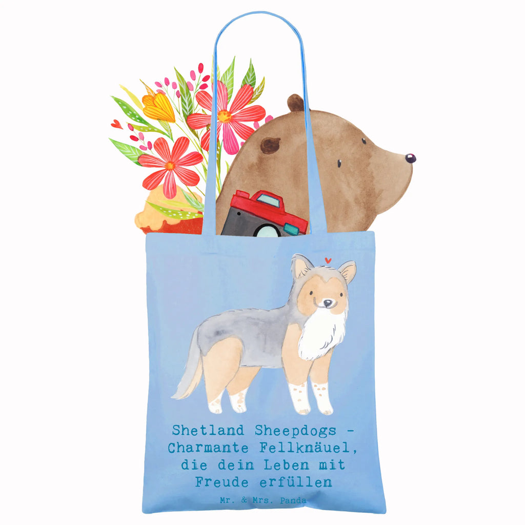 Tragetasche Shetland Sheepdog Glücksbringer Schultertasche, Laptoptasche, Jutetasche, Strandtasche, Stofftasche, Tragetasche, Tasche, Stoffbeutel, Jutebeutel, Beuteltasche, Badetasche, Umhängetasche, Shopper, Einkaufstüte, Beutel, Einkaufstasche, Hund, Hunderasse, Rassehund, Hundebesitzer, Geschenk, Tierfreund, Schenken, Welpe