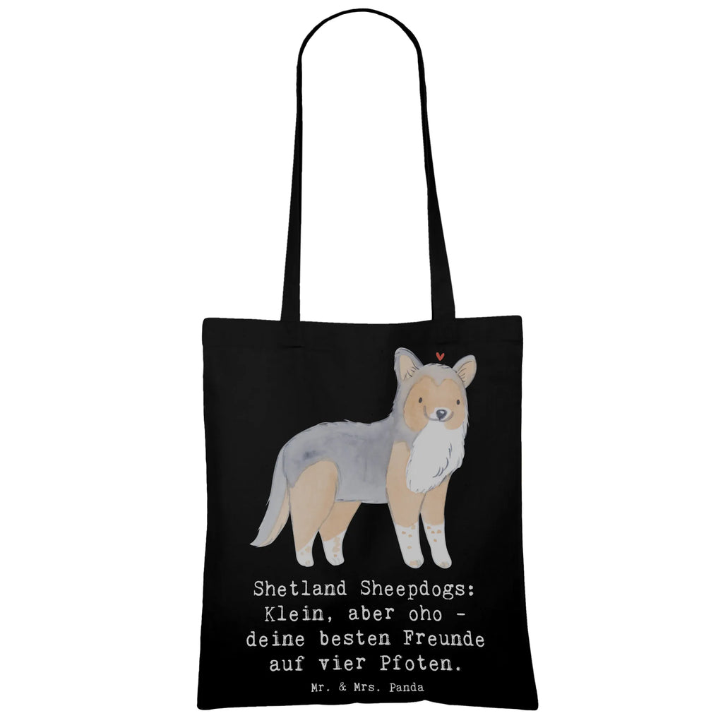 Tote bag Shetland Sheepdogs: Klein, aber oho - deine besten Freunde auf vier Pfoten. Stoffbeutel, Beuteltasche, Jutetasche, Tasche, Einkaufstasche, Beutel, Strandtasche, Badetasche, Einkaufstüte, Schultertasche, Laptoptasche, Shopper, Tragetasche, Umhängetasche, Stofftasche, Jutebeutel, Hund, Hunderasse, Rassehund, Hundebesitzer, Geschenk, Tierfreund, Schenken, Welpe
