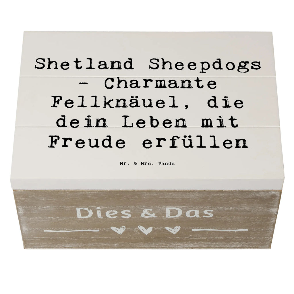 Holzkiste Spruch Shetland Sheepdog Glücksbringer Erinnerungskiste, Erinnerungsbox, Holzkiste, Truhe, Schatzkiste, XXL, Geschenkdose, Dekokiste, Aufbewahrungsbox, Geschenkbox, Schatulle, Kiste, Hund, Hunderasse, Rassehund, Hundebesitzer, Geschenk, Tierfreund, Schenken, Welpe