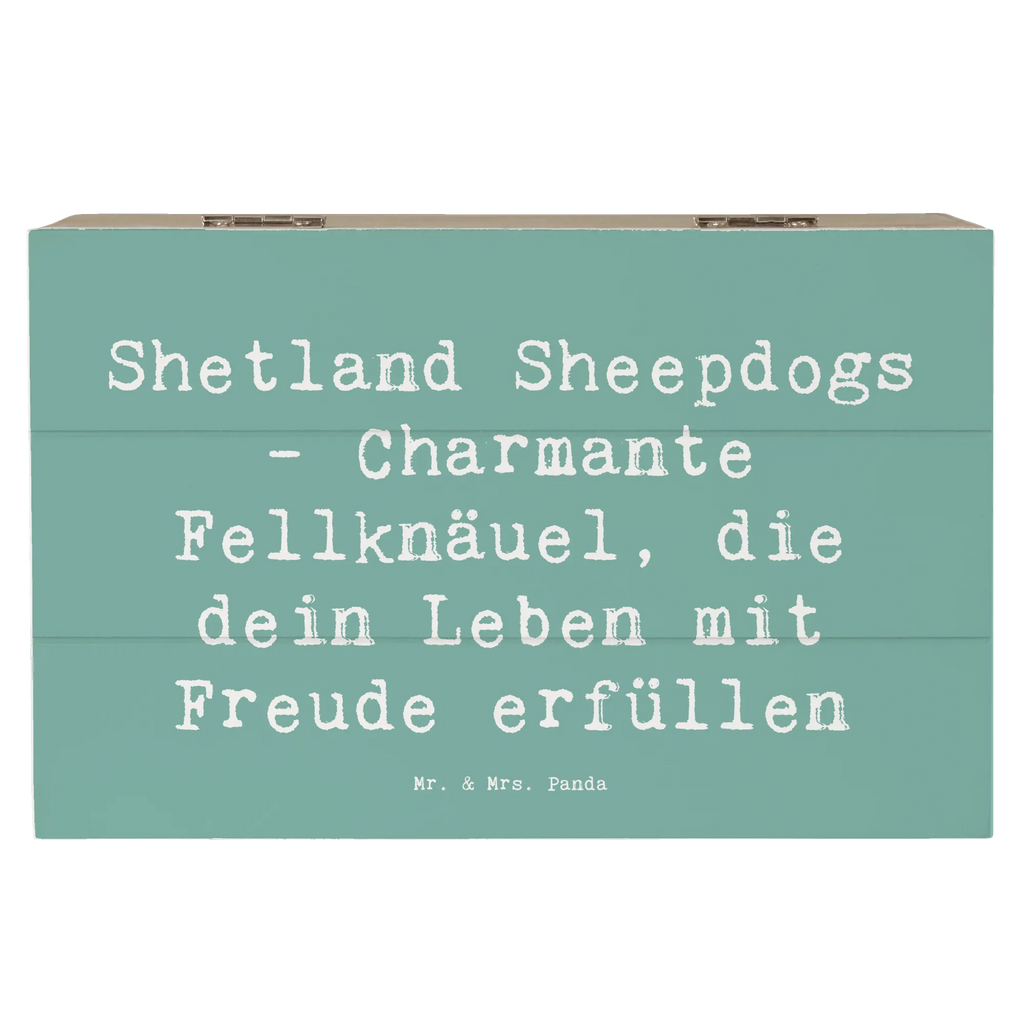 Holzkiste Spruch Shetland Sheepdog Glücksbringer Erinnerungskiste, Erinnerungsbox, Holzkiste, Truhe, Schatzkiste, XXL, Geschenkdose, Dekokiste, Aufbewahrungsbox, Geschenkbox, Schatulle, Kiste, Hund, Hunderasse, Rassehund, Hundebesitzer, Geschenk, Tierfreund, Schenken, Welpe
