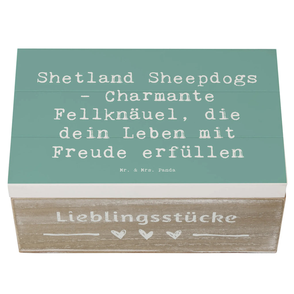 Holzkiste Spruch Shetland Sheepdog Glücksbringer Erinnerungskiste, Erinnerungsbox, Holzkiste, Truhe, Schatzkiste, XXL, Geschenkdose, Dekokiste, Aufbewahrungsbox, Geschenkbox, Schatulle, Kiste, Hund, Hunderasse, Rassehund, Hundebesitzer, Geschenk, Tierfreund, Schenken, Welpe