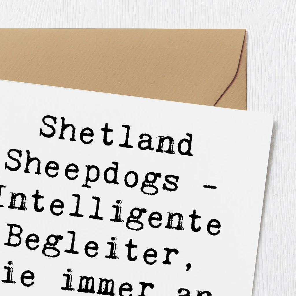 Deluxe Karte Spruch Shetland Sheepdog Freund Hochwertige Klappkarte, Klappkarte, Hochzeitskarte, Karte, Hochwertige Grußkarte, Glückwunschkarte, Geburtstagskarte, Einladungskarte, Grußkarte, Hund, Hunderasse, Rassehund, Hundebesitzer, Geschenk, Tierfreund, Schenken, Welpe