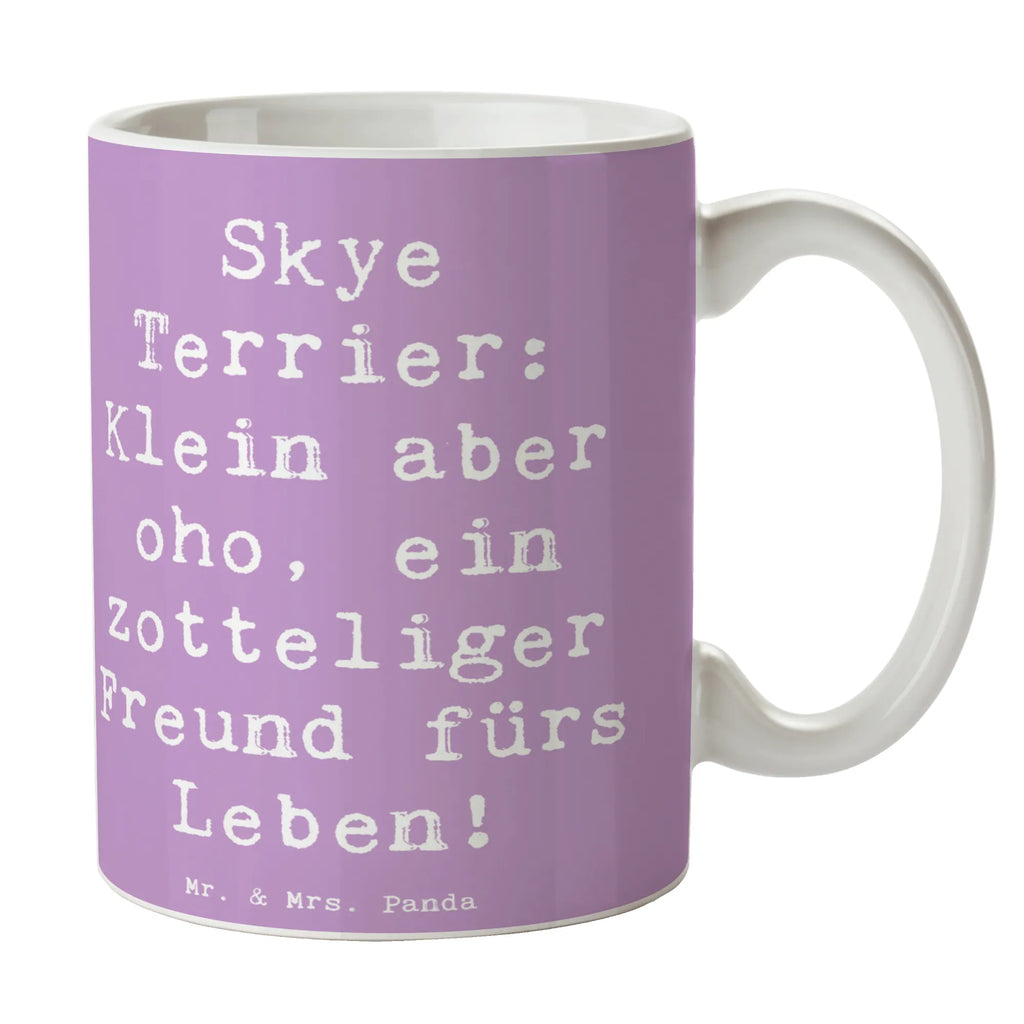 Mug Saying Skye Terrier: Klein aber oho, ein zotteliger Freund fürs Leben! Tasse mit Motiven, Kaffeetasse, Bürotasse, Tasse, Tasse mit Zitaten, Teetasse, Porzellantasse, Geschenktasse, Keramiktasse, Hund, Hunderasse, Rassehund, Hundebesitzer, Geschenk, Tierfreund, Schenken, Welpe