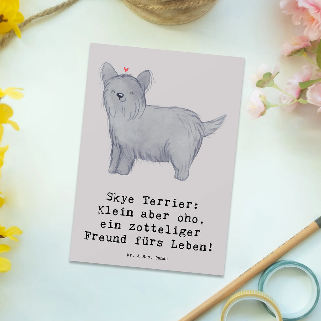 Postkarte Skye Terrier Freund Einladungskarte, Dankeskarte, Ansichtskarten, Ansichtskarte, Postkarte, Einladungskarten Geburtstag, Karte, Geschenkkarte, Grußkarte, Einladung, Einladung Geburtstag, Geburtstagskarte, Hund, Hunderasse, Rassehund, Hundebesitzer, Geschenk, Tierfreund, Schenken, Welpe