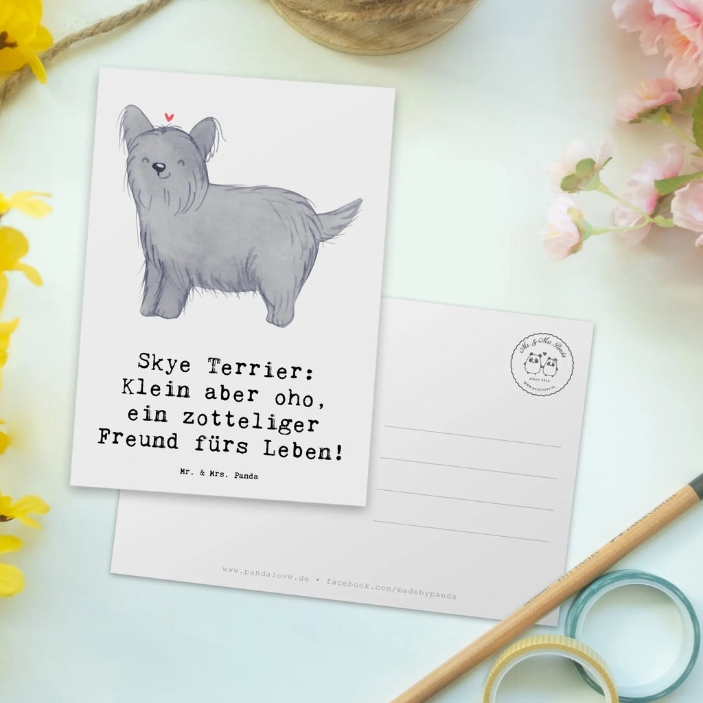 Postkarte Skye Terrier Freund Einladungskarte, Dankeskarte, Ansichtskarten, Ansichtskarte, Postkarte, Einladungskarten Geburtstag, Karte, Geschenkkarte, Grußkarte, Einladung, Einladung Geburtstag, Geburtstagskarte, Hund, Hunderasse, Rassehund, Hundebesitzer, Geschenk, Tierfreund, Schenken, Welpe