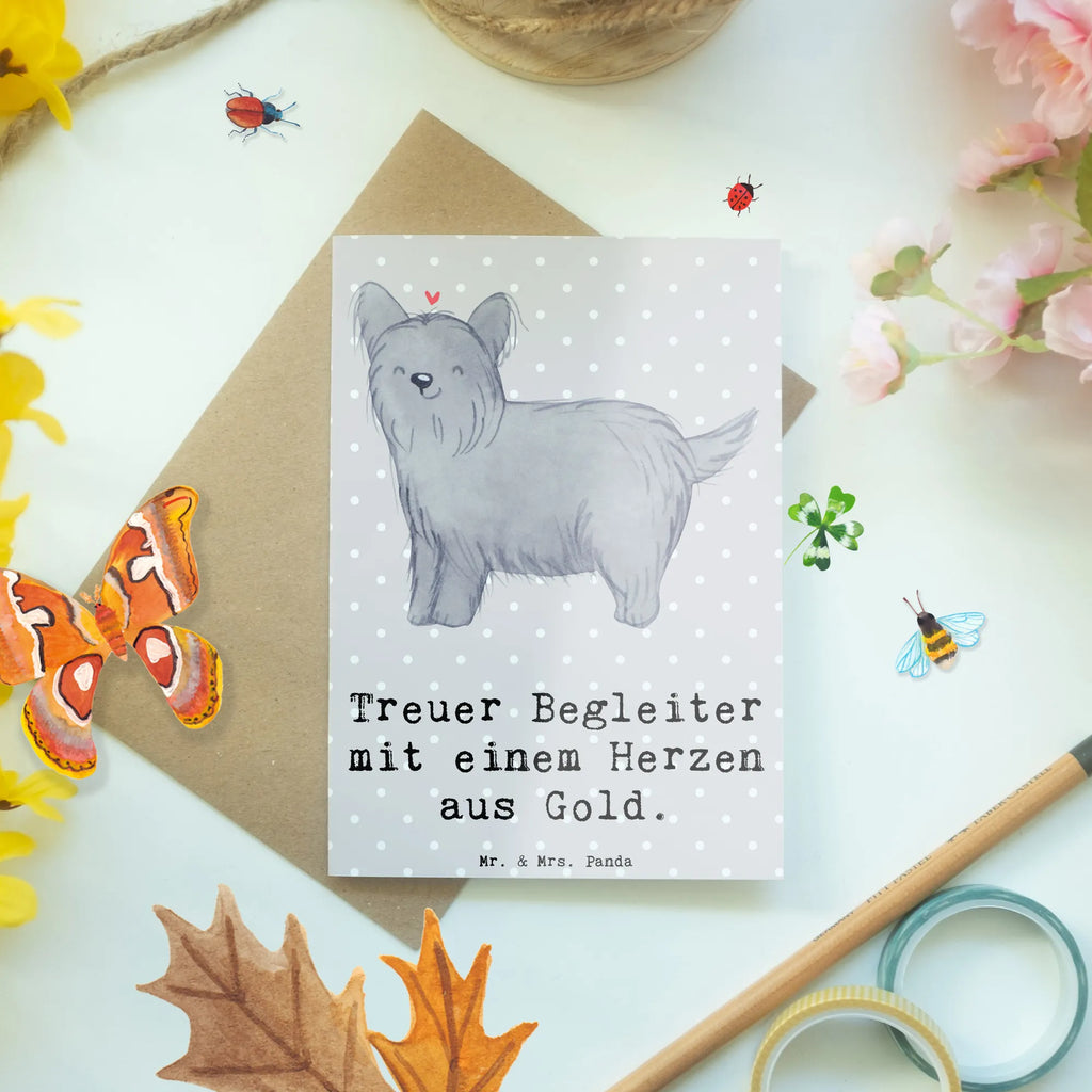 Grußkarte Skye Terrier Herz Karte, Ansichtskarten, Geburtstagskarte, Hochzeitskarte, Klappkarte, Einladungskarte, Glückwunschkarte, Grußkarte, Hund, Hunderasse, Rassehund, Hundebesitzer, Geschenk, Tierfreund, Schenken, Welpe