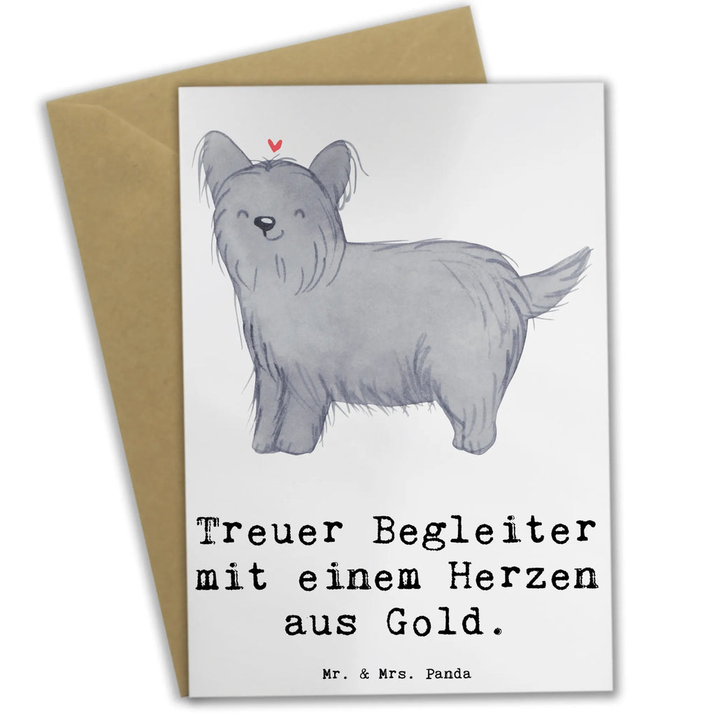 Grußkarte Skye Terrier Herz Karte, Ansichtskarten, Geburtstagskarte, Hochzeitskarte, Klappkarte, Einladungskarte, Glückwunschkarte, Grußkarte, Hund, Hunderasse, Rassehund, Hundebesitzer, Geschenk, Tierfreund, Schenken, Welpe