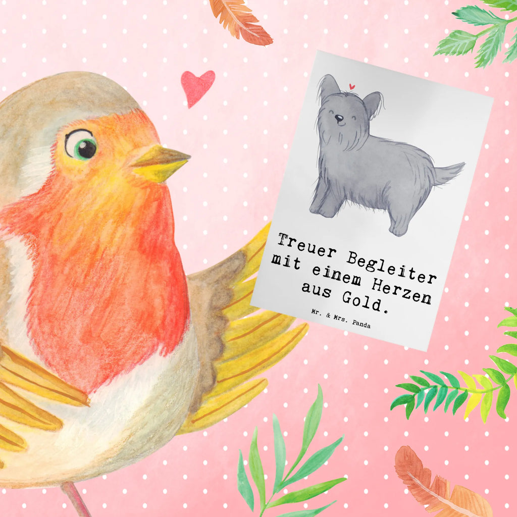 Grußkarte Skye Terrier Herz Karte, Ansichtskarten, Geburtstagskarte, Hochzeitskarte, Klappkarte, Einladungskarte, Glückwunschkarte, Grußkarte, Hund, Hunderasse, Rassehund, Hundebesitzer, Geschenk, Tierfreund, Schenken, Welpe